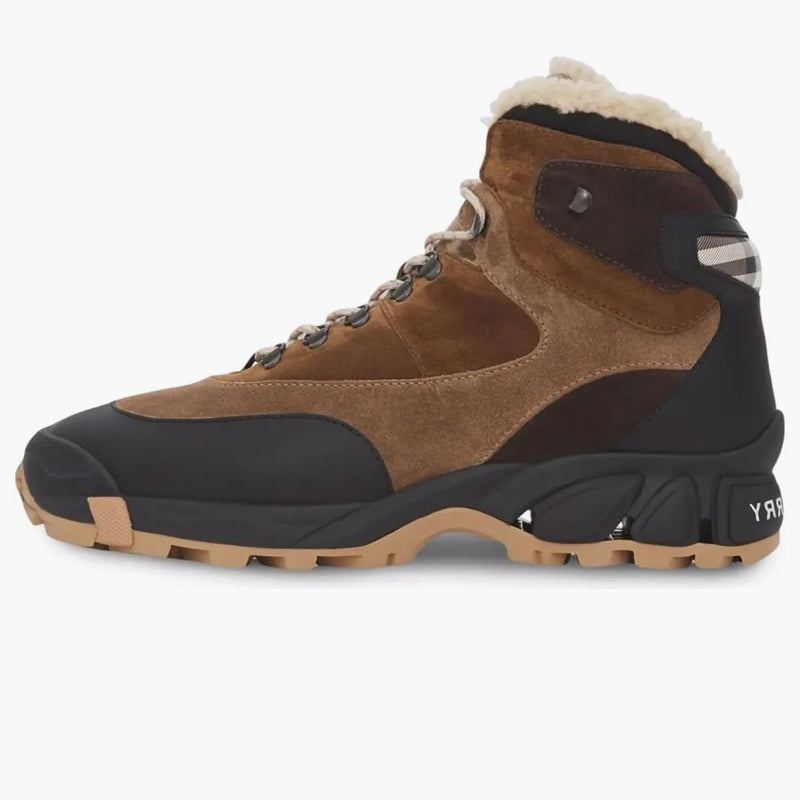 Burberry Tor Shearling Lined Black Brown