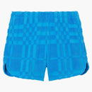 Burberry Towelling Check Above-Knee Shorts Blue