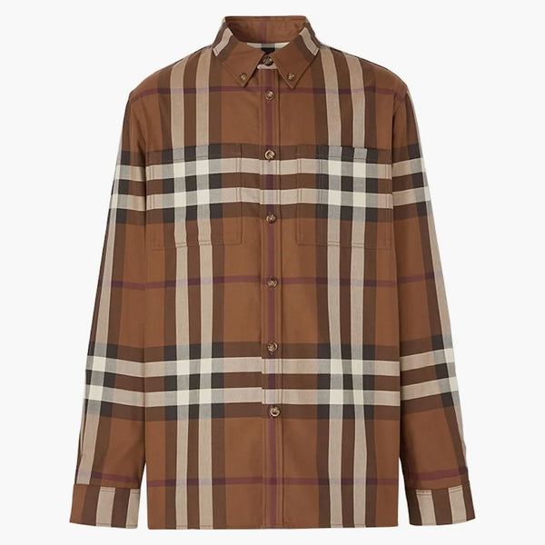 Burberry treharris skjorta björkbrun