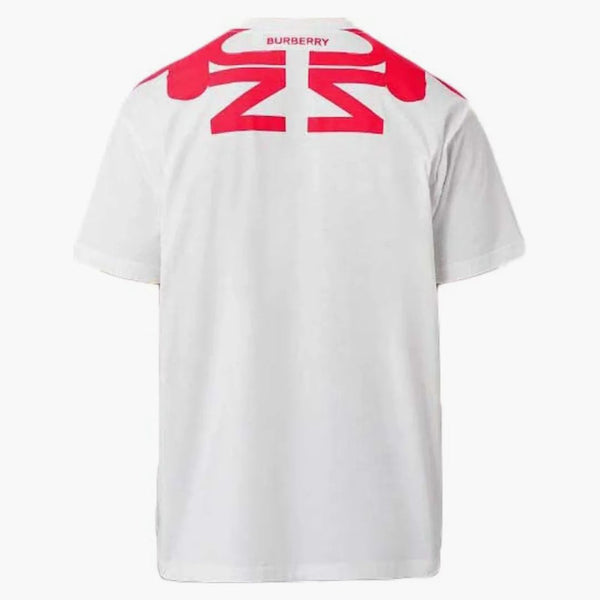 Burberry Universal Passport Cotton T-shirt vit/röd