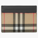 Burberry Vintage Check (5 slot) Card Case Black/Archive Beige