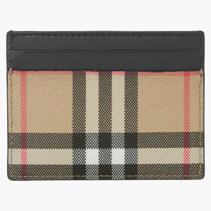 Burberry Vintage Check (5 Slot) Card Case Black/archive Beige