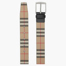 Burberry Vintage Check and Leather Belt Archive Beige/Black