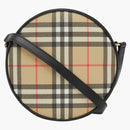 Burberry Vintage Check and Leather Louise Crossbody Bag Archive Beige/Black