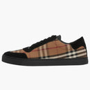 Burberry Vintage Check Cotton y Suede Sneakers Birch marrón negro