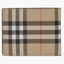 Burberry Vintage Check E-canvas Wallet 6 Slot Archive Beige