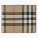 Burberry Vintage Check E-canvas Wallet 6 Slot Archive Beige