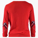 Mikina burberry vintage kontrola loketních náplastí červená