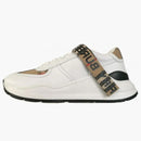 Burberry Vintage Check Leather Beige White