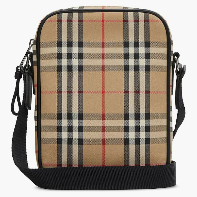 Burberry vintage check messenger väska arkiv beige/svart