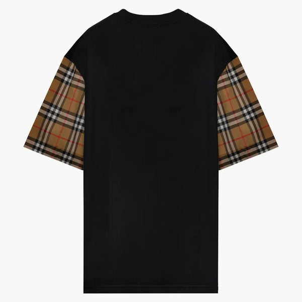 Burberry vintage check överdimensionerad t-shirt svart