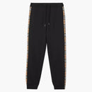 Burberry Vintage Check Panel Cotton Sweatpants Black