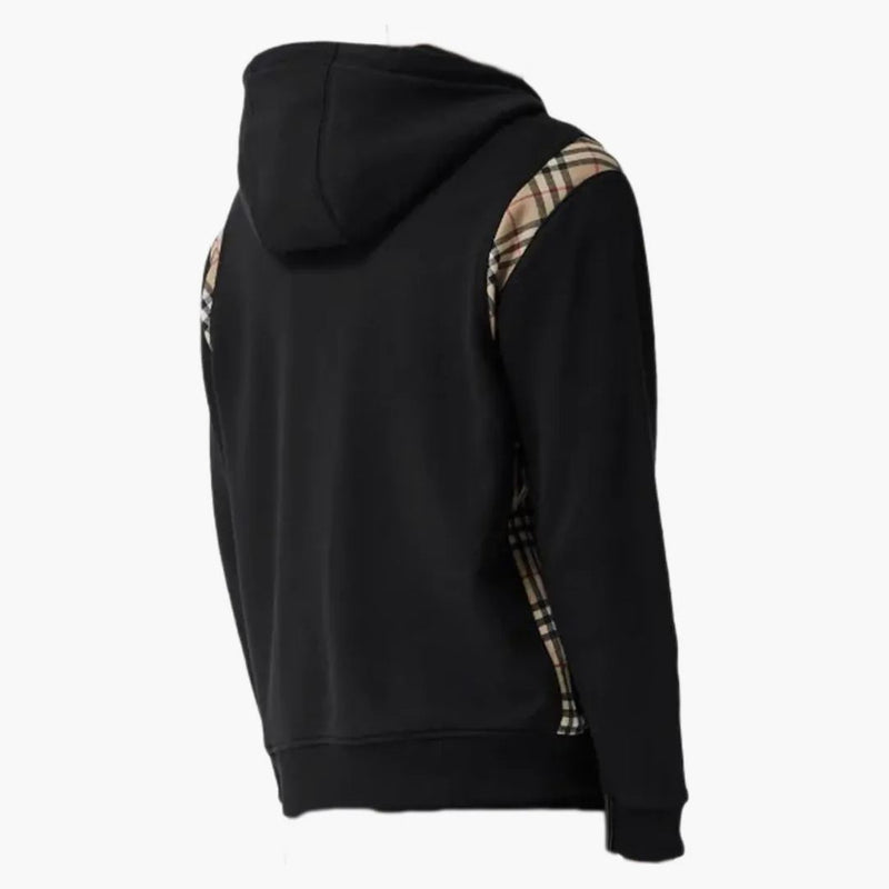 Burberry Vintage Check Panel Hoodie Black/Beige