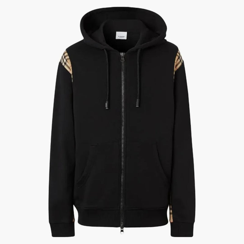 Burberry Vintage Check Panel Hoodie Black/Beige