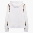 Burberry Vintage Check Panel Oversized Hoodie White