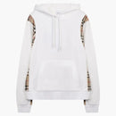 Burberry Vintage Check Panel Oversized Hoodie White