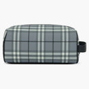 Burberry Vintage Check Print Wash Bag Light Gray