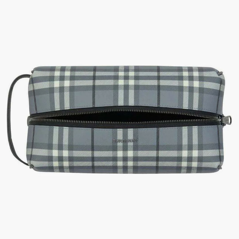 Burberry vintage check utskrift tvättväska ljus grå