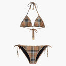 Burberry Vintage Check Triangle Bikini Archive Beige