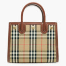 Burberry Vintage Check Two-Handle Title Bag Mini Archive Beige