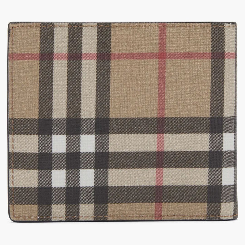 Burberry vintage check internationell bifold plånbok 8 slot svart