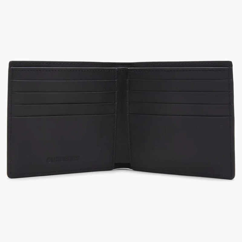 Burberry vintage check internationell bifold plånbok 8 slot svart