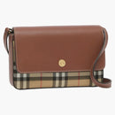 Burberry Vintage Check and Leather Note Bag Mini Archive Beige/Tan