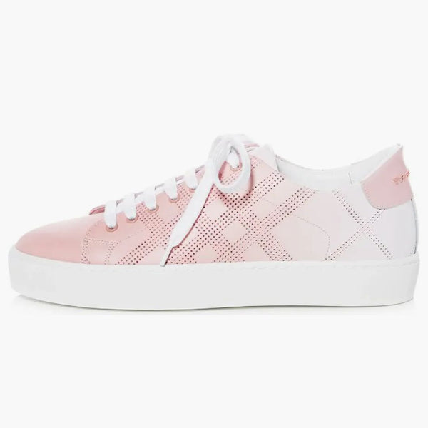 Burberry Westford Perforated Check Low-top Pink White (women's)
