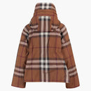 Burberry kvinna traditionell check motiv nylon jacka brun