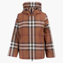 Burberry kvinna traditionell check motiv nylon jacka brun