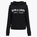Burberry Women Poulter Logo Hoodie Black