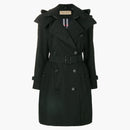 Burberry Women's Amberford Hooded Shell Trench Coat Black
