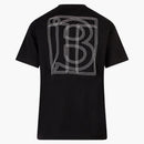Burberry Women's Back Monogram Cotton T-shirt Black