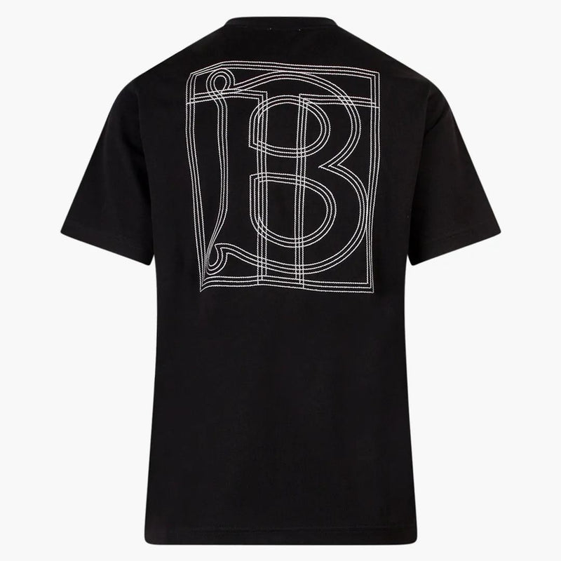 BURBERRY Dámské monogramové bavlněné tričko černé
