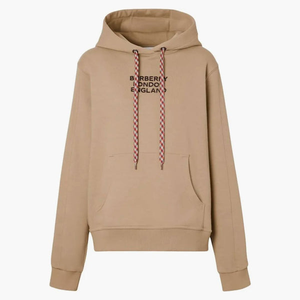 Burberry kvinnors broderade logotyp överdimensionerad hoodie beige