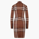 Burberry Women's Iconic Print Stretch Viscose Dress Beige