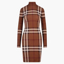 Burberry Women's Iconic Print Stretch Viscose Dress Beige