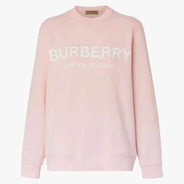 Mikina s logem Burberry dámské logo růžové