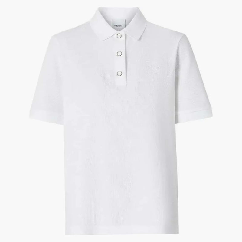 Burberry dámské monogramové motiv Pique Cotton Polo košile bílá