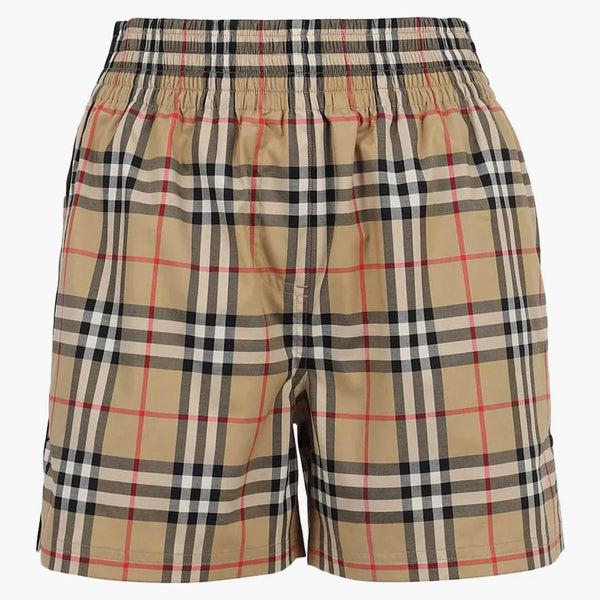 Burberry Womens Stretch Cotton Shorts Vintage Check
