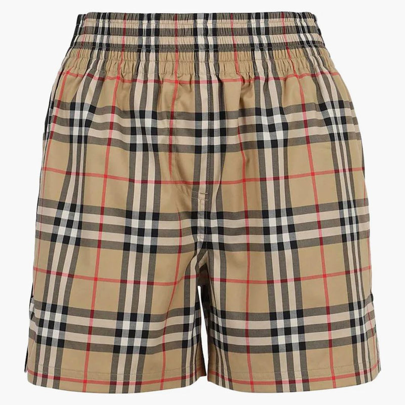 Burberry Womens Stretch Cotton Shorts Vintage Check