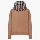 Burberry Women's Tartan Motif Cotton Sweatshirt Beige