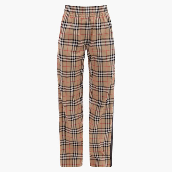 Burberry Women's Vintage Chech Motif Cotton Pants Beige