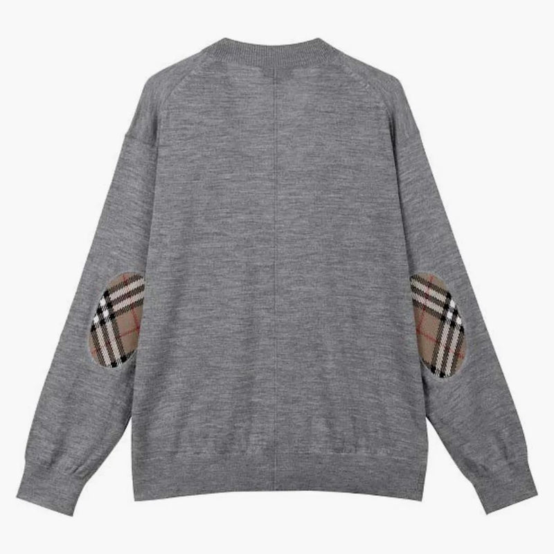 Burberry Women's Vintage Check Patch cot Dornoch Cardigan Grey