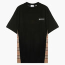 Burberry Womens Vintage Check Panel T-Shirt Black