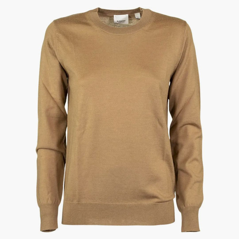 Burberry Women's Vintage Control Patch Merino Wool Shiter Beige