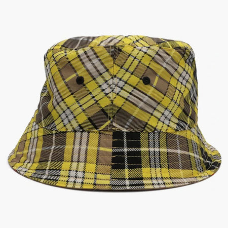 Burberry dámské dámské vintage kontroly Reverzibilní kbelík má žlutou