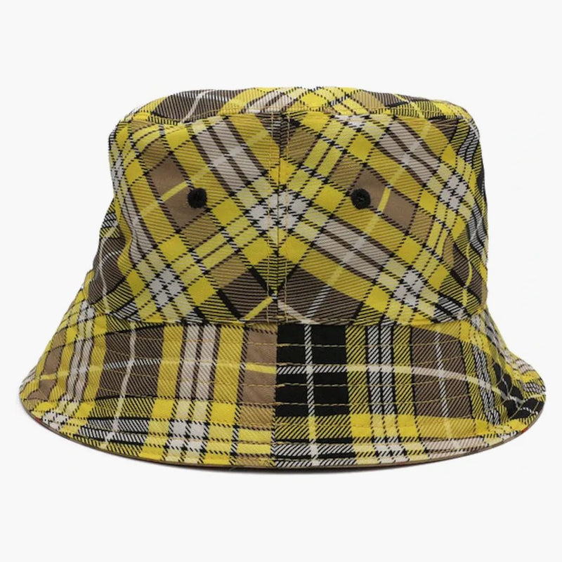 Burberry Womens Vintage Check Reversible Bucket has Yellow