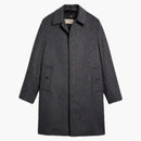 Burberry Wool Cashmere Blend Car Coat with Detachable Gilet Dark Gray