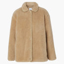 Burberry Wool Cashmere Blend Fleece Jacket Beige